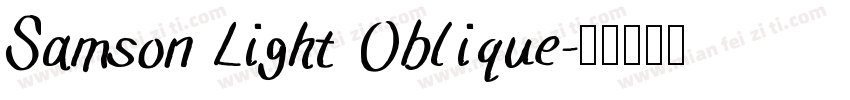 Samson Light Oblique字体转换
